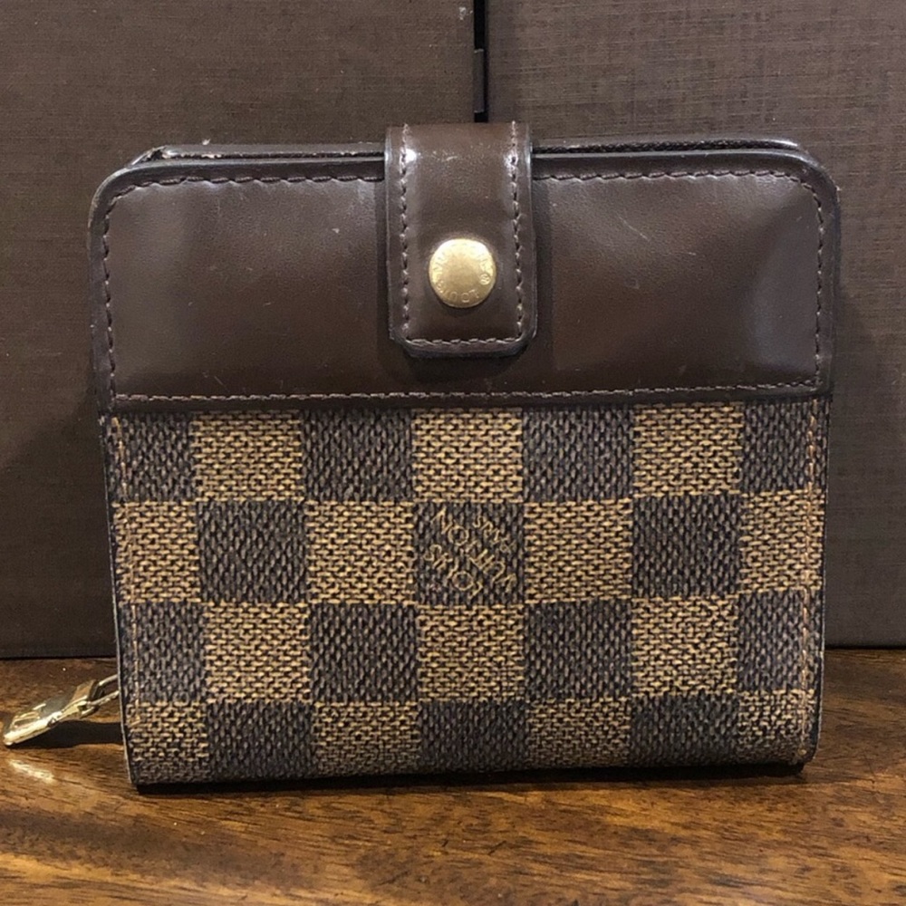 LOUIS VUITTON Damier Ebene Compact Bifold Wallet CA1011 Spain